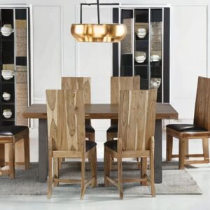 IH Design Forestburgh Acacia Wood Dining Chairs (pair) in Brown Brown IH Design Forestburgh Acacia Wood Dining Chairs (pair) in Brown Brown