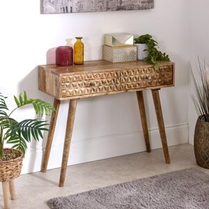 IH Design Ryleylight Light Mango Wood Console Table with 2 Drawers in Natural Natural IH Design Ryleylight Light Mango Wood Console Table with 2 Drawers in Natural Natural