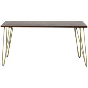 IH Design Rectangular 6 Seater Dining Table Deiondre Dark Mango in Brown Brown IH Design Rectangular 6 Seater Dining Table Deiondre Dark Mango in Brown Brown
