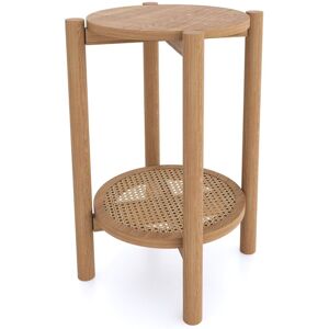 Rest Relax Alderley Oak Round Side Table in Beige Beige Rest Relax Alderley Oak Round Side Table in Beige Beige