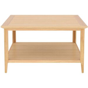Rest Relax Keswick Oak Square Coffee Table With Shelf in Beige Beige Rest Relax Keswick Oak Square Coffee Table With Shelf in Beige Beige