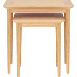 Rest Relax Keswick Oak Nest of 2 Tables in Beige Beige Rest Relax Keswick Oak Nest of 2 Tables in Beige Beige