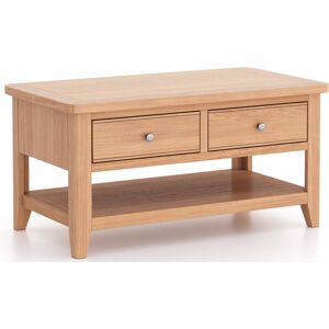 Rest Relax Windham Natual Oak Coffee Table 2 Drawers in Light Oak Size: Z Light Oak Z Rest Relax Windham Natual Oak Coffee Table 2 Drawers in Light Oak Size: Z Light Oak Z