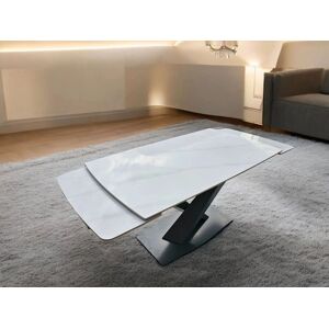 Interior Emporium Ltd IE Nordic Rock Extendable Ceramic Dining Table - Rectangular Sintered Stone Top - Seats up to 8 - without Chairs (White) White Interior Emporium Ltd IE Nordic Rock Extendable Ceramic Dining Table - Rectangular Sintered Stone Top - Seats up to 8 - without Chairs (White) White