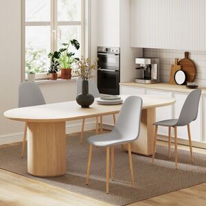 HOMCOM Dining Chairs Set of 4 Armless Accent Chair w/ Back for Kitchen in Grey Grey HOMCOM Dining Chairs Set of 4 Armless Accent Chair w/ Back for Kitchen in Grey Grey