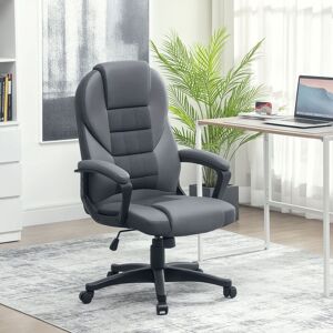 HOMCOM Executive Office Chair with High Back, Computer Chair, Charcoal Grey in Dark Grey Dark Grey HOMCOM Executive Office Chair with High Back, Computer Chair, Charcoal Grey in Dark Grey Dark Grey