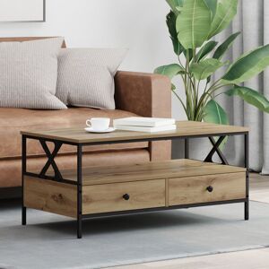 Berkfield Home Coffee Table Artisan oak 100 x 51 x 45 cm Engineered wood in Brown Brown 100 x 51 x 45 cm Berkfield Home Coffee Table Artisan oak 100 x 51 x 45 cm Engineered wood in Brown Brown 100 x 51 x 45 cm