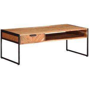 Berkfield Home Coffee Table 110x55x40 cm Solid Wood Acacia in Brown Size: 110 x 55 x 40 cm Brown 110 x 55 x 40 cm Berkfield Home Coffee Table 110x55x40 cm Solid Wood Acacia in Brown Size: 110 x 55 x 40 cm Brown 110 x 55 x 40 cm