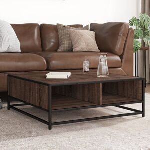 Berkfield Home Coffee Table Brown Oak 80x80x30 cm Engineered Wood & Metal Size: 80 x 80 x 30 cm Brown 80 x 80 x 30 cm Berkfield Home Coffee Table Brown Oak 80x80x30 cm Engineered Wood & Metal Size: 80 x 80 x 30 cm Brown 80 x 80 x 30 cm