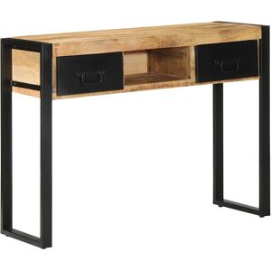 Berkfield Home Console Table 100x35x75 cm Solid Rough Wood Mango in Brown Size: 100 x 35 x 75 cm Brown 100 x 35 x 75 cm Berkfield Home Console Table 100x35x75 cm Solid Rough Wood Mango in Brown Size: 100 x 35 x 75 cm Brown 100 x 35 x 75 cm