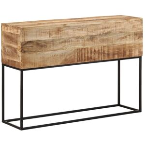 Berkfield Home Console Table 110x30x75 cm Solid Wood Rough Mango & Iron in Brown Size: 110 x 30 x 75 cm Brown 110 x 30 x 75 cm Berkfield Home Console Table 110x30x75 cm Solid Wood Rough Mango & Iron in Brown Size: 110 x 30 x 75 cm Brown 110 x 30 x 75 cm