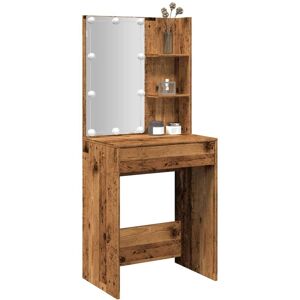 Berkfield Home Dressing Table with LED Old Wood 60x40x140 cm in Brown Size: 60 x 40 x 140 cm Brown 60 x 40 x 140 cm Berkfield Home Dressing Table with LED Old Wood 60x40x140 cm in Brown Size: 60 x 40 x 140 cm Brown 60 x 40 x 140 cm