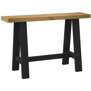 Berkfield Home Console Table NOAIN A-Shaped Legs 120x30x75 cm Solid Wood Pine in Brown Size: 120 x 30 x 75 cm Brown 120 x 30 x 75 cm Berkfield Home Console Table NOAIN A-Shaped Legs 120x30x75 cm Solid Wood Pine in Brown Size: 120 x 30 x 75 cm Brown 120 x 30 x 75 cm