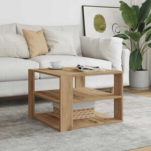 Berkfield Home Coffee Table Artisan Oak 58x58x40 cm Engineered Wood in Brown Size: 58 x 58 x 40 cm Brown 58 x 58 x 40 cm Berkfield Home Coffee Table Artisan Oak 58x58x40 cm Engineered Wood in Brown Size: 58 x 58 x 40 cm Brown 58 x 58 x 40 cm