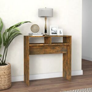 Berkfield Home Console Table Smoked Oak 78x30x80 cm Engineered Wood in Brown Size: 78 x 30 x 80 cm Brown 78 x 30 x 80 cm Berkfield Home Console Table Smoked Oak 78x30x80 cm Engineered Wood in Brown Size: 78 x 30 x 80 cm Brown 78 x 30 x 80 cm