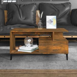 Berkfield Home Coffee Table Smoked Oak 90x49x45 cm Engineered Wood in Brown Size: 90 x 49 x 45 cm Brown 90 x 49 x 45 cm Berkfield Home Coffee Table Smoked Oak 90x49x45 cm Engineered Wood in Brown Size: 90 x 49 x 45 cm Brown 90 x 49 x 45 cm