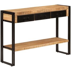 Berkfield Home Console Table 110x30x76 cm Solid Wood Mango in Black Size: 110 x 30 x 76 cm Black 110 x 30 x 76 cm Berkfield Home Console Table 110x30x76 cm Solid Wood Mango in Black Size: 110 x 30 x 76 cm Black 110 x 30 x 76 cm