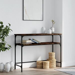 Berkfield Home Console Table Smoked Oak 100x35.5x75 cm Engineered Wood in Brown Brown 100x35.5x75 cm Berkfield Home Console Table Smoked Oak 100x35.5x75 cm Engineered Wood in Brown Brown 100x35.5x75 cm