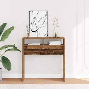 Berkfield Home Console Table Old Wood 78x30x80 cm Engineered Wood in Brown Size: 78 x 30 x 80 cm Brown 78 x 30 x 80 cm Berkfield Home Console Table Old Wood 78x30x80 cm Engineered Wood in Brown Size: 78 x 30 x 80 cm Brown 78 x 30 x 80 cm
