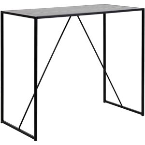 Furniture To Go Seaford Black Metal Bar Table with Black Ash Top Black Furniture To Go Seaford Black Metal Bar Table with Black Ash Top Black