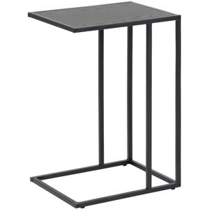 Furniture To Go Seaford Black Metal Side Table with Black Top Black Furniture To Go Seaford Black Metal Side Table with Black Top Black