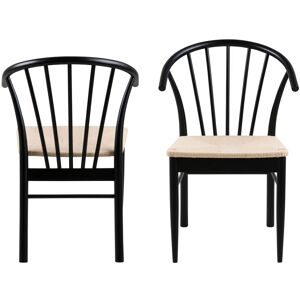 Furniture To Go Darlene Dining Chair with Armrest & Swivel Function in Beige in Black Size: A Black A Furniture To Go Darlene Dining Chair with Armrest & Swivel Function in Beige in Black Size: A Black A