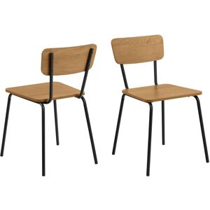 NORDFORM Peru Dining Chair - 4-Pack - Black & Oak - Indoor/Outdoor NORDFORM Peru Dining Chair - 4-Pack - Black & Oak - Indoor/Outdoor