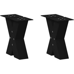 Berkfield Home Coffee Table Legs X-Shaped 2 pcs Black 40x(30-31) cm Steel Black Berkfield Home Coffee Table Legs X-Shaped 2 pcs Black 40x(30-31) cm Steel Black