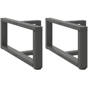 Berkfield Home Coffee Table Legs T-Shaped 2 pcs Anthracite 60x25x(30-31) cm Steel in Black Black Berkfield Home Coffee Table Legs T-Shaped 2 pcs Anthracite 60x25x(30-31) cm Steel in Black Black