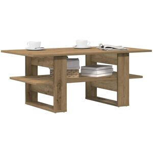 Berkfield Home Coffee Table Artisan Oak 102x55x42 cm Engineered Wood in Brown Size: 102 x 55 x 42 cm Brown 102 x 55 x 42 cm Berkfield Home Coffee Table Artisan Oak 102x55x42 cm Engineered Wood in Brown Size: 102 x 55 x 42 cm Brown 102 x 55 x 42 cm