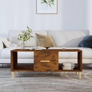 Berkfield Home Coffee Table Smoked Oak 102x50x40 cm Engineered Wood in Brown Size: 102 x 50 x 40 cm Brown 102 x 50 x 40 cm Berkfield Home Coffee Table Smoked Oak 102x50x40 cm Engineered Wood in Brown Size: 102 x 50 x 40 cm Brown 102 x 50 x 40 cm
