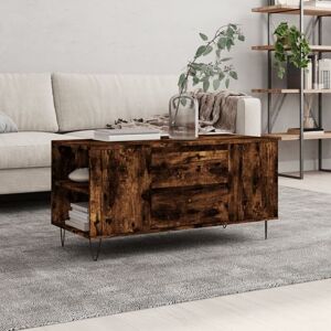 Berkfield Home Coffee Table Smoked Oak 102x44.5x50 cm Engineered Wood in Brown Brown 102x44.5x50 cm Berkfield Home Coffee Table Smoked Oak 102x44.5x50 cm Engineered Wood in Brown Brown 102x44.5x50 cm