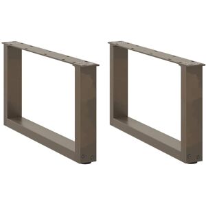 Berkfield Home Coffee Table Legs U-Shaped 2 pcs Natural Steel 70x(30-31) cm Steel in Brown Brown Berkfield Home Coffee Table Legs U-Shaped 2 pcs Natural Steel 70x(30-31) cm Steel in Brown Brown