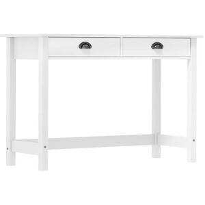 Berkfield Home Console Table Hill with 2 Drawers 110x45x74 cm Solid Pine Wood in White Size: 110 x 45 x 74 cm White 110 x 45 x 74 cm Berkfield Home Console Table Hill with 2 Drawers 110x45x74 cm Solid Pine Wood in White Size: 110 x 45 x 74 cm White 110 x 45 x 74 cm