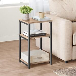 VASAGLE 3-Tier Sofa Side Table End Table Steel Frame Industrial Office in Camel Camel VASAGLE 3-Tier Sofa Side Table End Table Steel Frame Industrial Office in Camel Camel