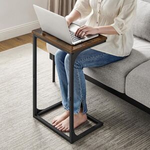 VASAGLE C-Shaped Industrial Metal Frame Bedside Sofa Side Table in Brown Brown VASAGLE C-Shaped Industrial Metal Frame Bedside Sofa Side Table in Brown Brown