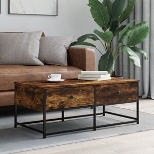 Berkfield Home Coffee Table Smoked Oak 100x51x40 cm Engineered Wood in Brown Size: 100 x 51 x 40 cm Brown 100 x 51 x 40 cm Berkfield Home Coffee Table Smoked Oak 100x51x40 cm Engineered Wood in Brown Size: 100 x 51 x 40 cm Brown 100 x 51 x 40 cm