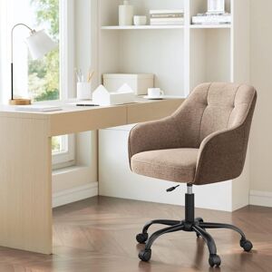 SONGMICS Swivel Home Office Desk Chair with Armrests Adjustable Height in Dark Brown Dark Brown SONGMICS Swivel Home Office Desk Chair with Armrests Adjustable Height in Dark Brown Dark Brown