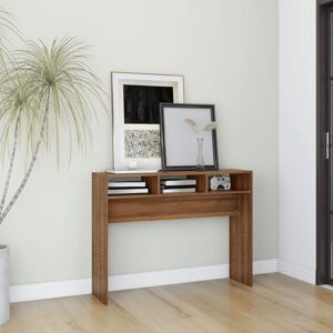 Berkfield Home Console Table Brown Oak 105x30x80 cm Engineered Wood Size: 105 x 30 x 80 cm Brown 105 x 30 x 80 cm Berkfield Home Console Table Brown Oak 105x30x80 cm Engineered Wood Size: 105 x 30 x 80 cm Brown 105 x 30 x 80 cm
