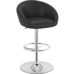 netfurniture Lombardy Height Adjustable Breakfast Bar Stool Chrome - Black Black netfurniture Lombardy Height Adjustable Breakfast Bar Stool Chrome - Black Black