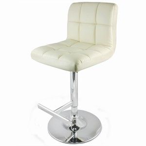 Netfurniture Prill Cream Bar Stool Fully Adjustable - Bar Stool Netfurniture Prill Cream Bar Stool Fully Adjustable - Bar Stool
