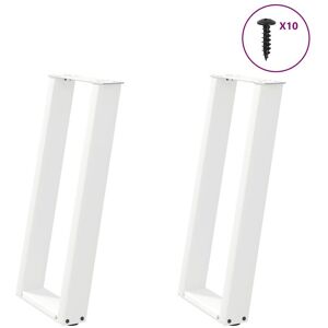 Berkfield Home Console Table Legs U-Shaped 2 pcs White 28x(72-73) cm Steel White Berkfield Home Console Table Legs U-Shaped 2 pcs White 28x(72-73) cm Steel White
