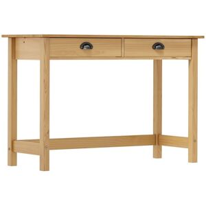 Berkfield Home Console Table Hill with 2 Drawers 110x45x74 cm Solid Pine Wood in Brown Size: 110 x 45 x 74 cm Brown 110 x 45 x 74 cm Berkfield Home Console Table Hill with 2 Drawers 110x45x74 cm Solid Pine Wood in Brown Size: 110 x 45 x 74 cm Brown 110 x 45 x 74 cm