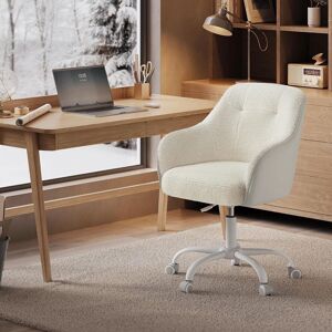 SONGMICS Ergonomic Swivel Chair with Armrests Height Adjustable Home Study in Light Beige Light Beige SONGMICS Ergonomic Swivel Chair with Armrests Height Adjustable Home Study in Light Beige Light Beige