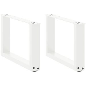 Berkfield Home Coffee Table Legs U-Shaped 2 pcs White 50x(30-31) cm Steel White Berkfield Home Coffee Table Legs U-Shaped 2 pcs White 50x(30-31) cm Steel White