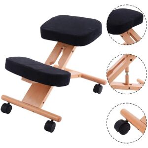 Costway Kneeling Chair Adjustable Height & Angle Ergonomic Stool w/ Padded Seat Black Black Costway Kneeling Chair Adjustable Height & Angle Ergonomic Stool w/ Padded Seat Black Black