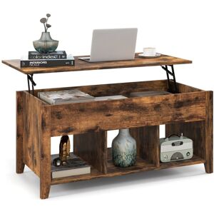 Costway Lift Top Coffee Table Modern Wooden Lift Top Dining Cocktail Table Living Room in Brown Brown Costway Lift Top Coffee Table Modern Wooden Lift Top Dining Cocktail Table Living Room in Brown Brown