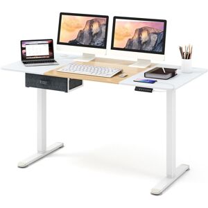 Costway 140 x 70cm Electric Standing Desk Sit to Stand Table Height Adjustable Computer Workstation in Natural Size: 140 x 70 cm Natural 140 x 70 cm Costway 140 x 70cm Electric Standing Desk Sit to Stand Table Height Adjustable Computer Workstation in Natural Size: 140 x 70 cm Natural 140 x 70 cm