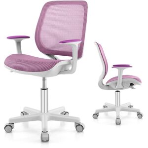 Costway Computer Desk Chair Swivel Mesh Children Task Study Chair Adjustable Height in Purple Purple Costway Computer Desk Chair Swivel Mesh Children Task Study Chair Adjustable Height in Purple Purple