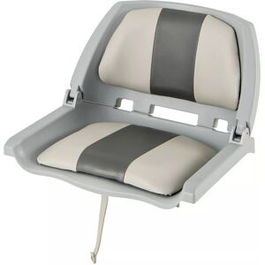 Costway Folding Low Back Boat Seat Waterproof Upholstered Fold-down Boat Chair in Grey Grey Costway Folding Low Back Boat Seat Waterproof Upholstered Fold-down Boat Chair in Grey Grey
